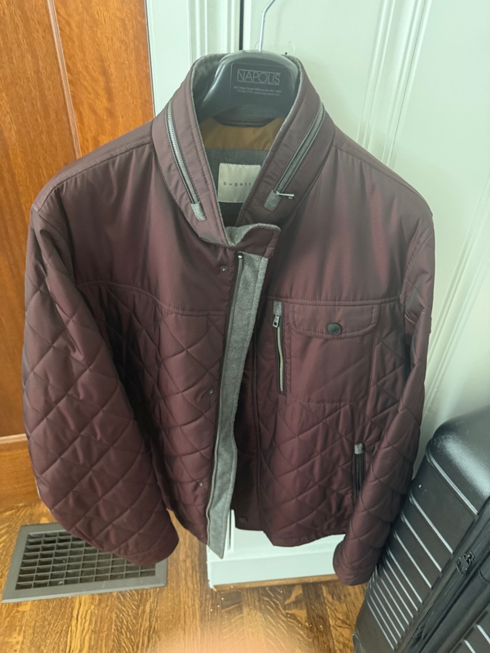 Bugatti Quilted Wine-Red Men's Puffer Jacket